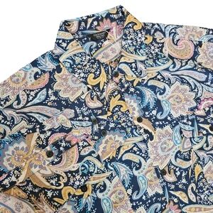 COOFANDY Mens Paisley Floral Long Sleeve Button Down Sz XL NWT